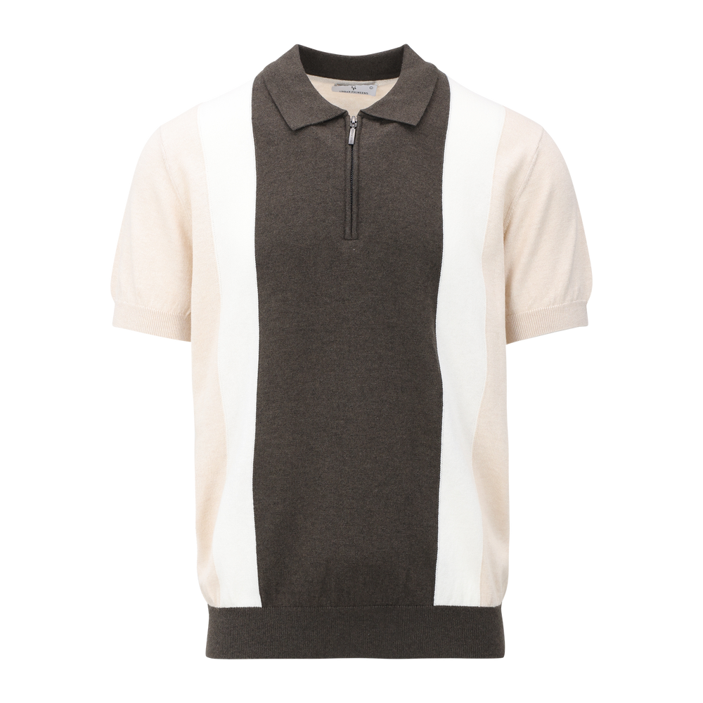 Urban Pioneers Male Doffa Half-zip PIQUE BROWN MULTI