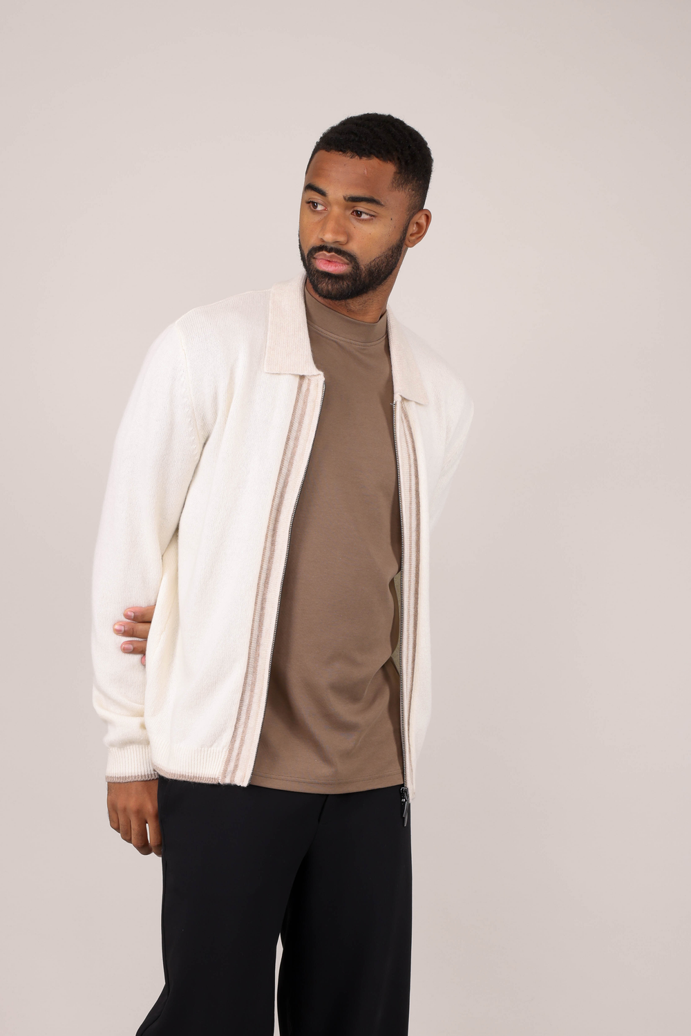 Urban Pioneers Male Ford zip CARDIGAN CAMEL