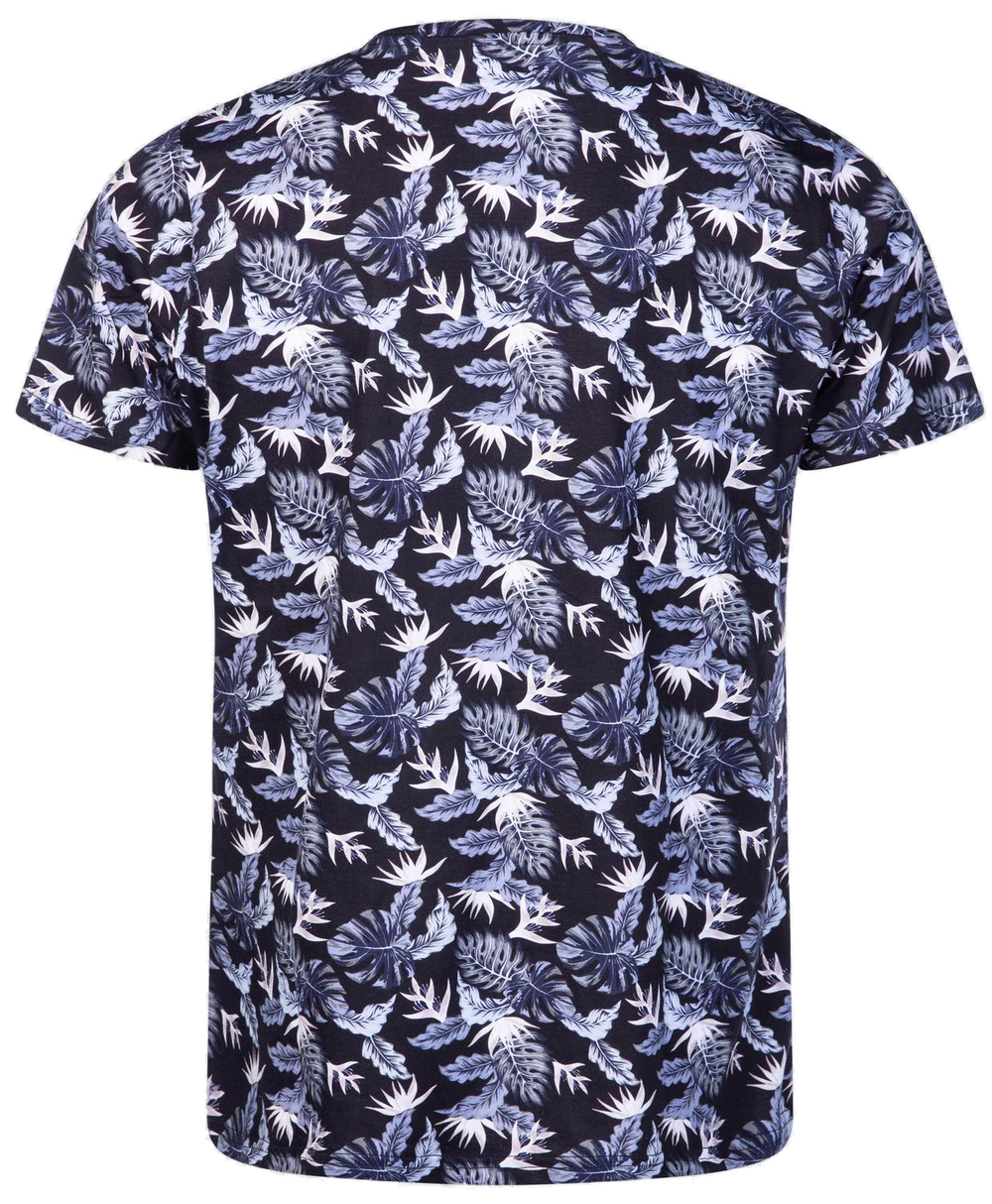 Urban Pioneers Male Tarzan Tee T-SHIRT NAVY JUNGLE AOP