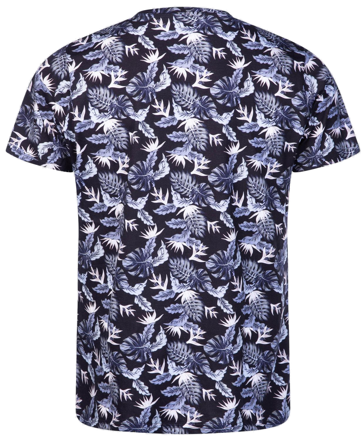 Urban Pioneers Male Tarzan Tee T-SHIRT NAVY JUNGLE AOP