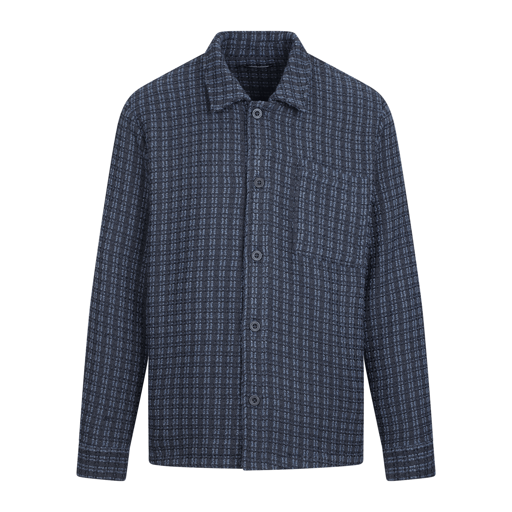 Urban Pioneers Male Theon Overshirt SHIRT BLACK / BLUE
